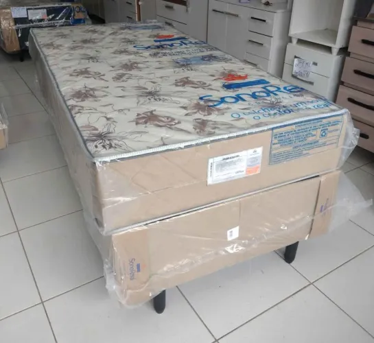 Cama Box SonoReal solteiro com molas ensacadas