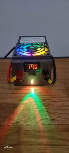 Fonte para som e carregamento de bateria 
