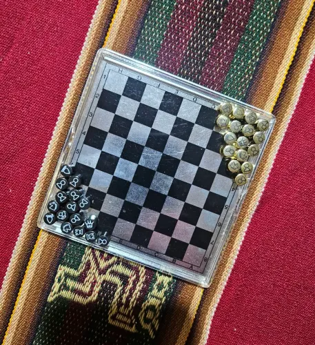 Jogo de Xadrez de Mesa Portátil