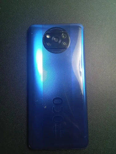 Celular Xiaomi Poco x3 NFC cor azul usado em bom estado 