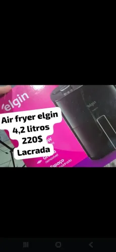 Aspirador de pó Electrolux e air fryer.
