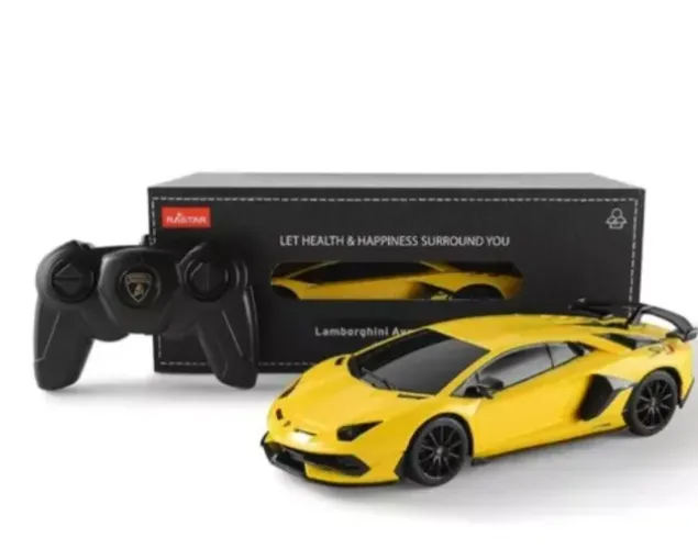 Carrinho de controle remoto Lamborghini Aventador Amarelo