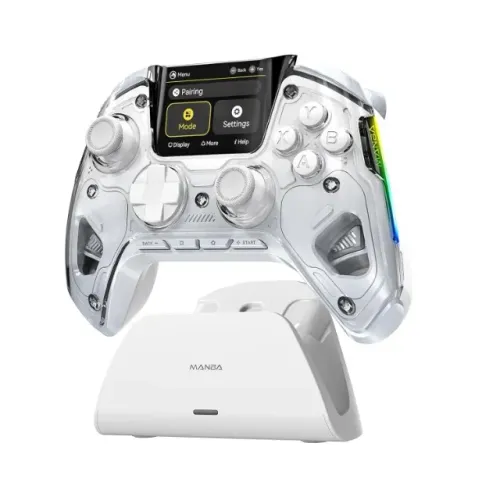 Controle de Joystick Sem Fio Manba One V2 Branco