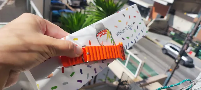 Smartwatch W29 preto com pulseira extra 