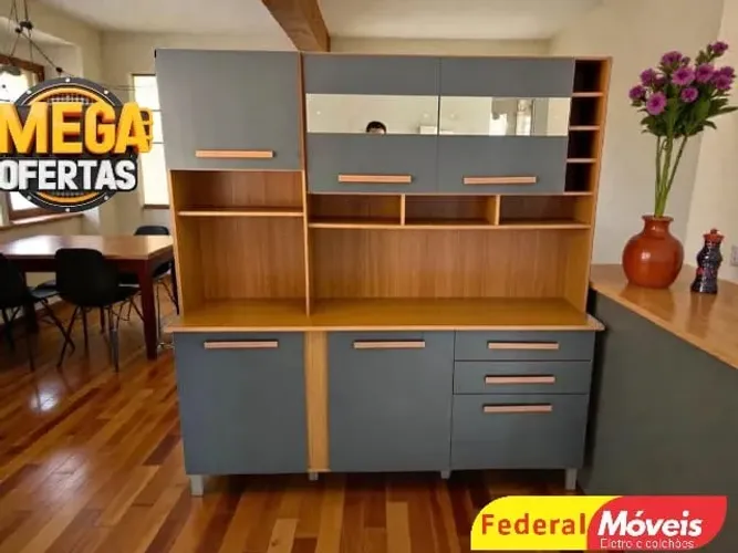 Armário de Cozinha All Black 200cm NOS CHAME NO WHATSAPP
