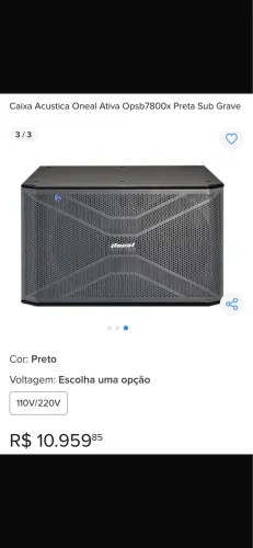  Duas Caixas acústicas  oneal ativa 7800x