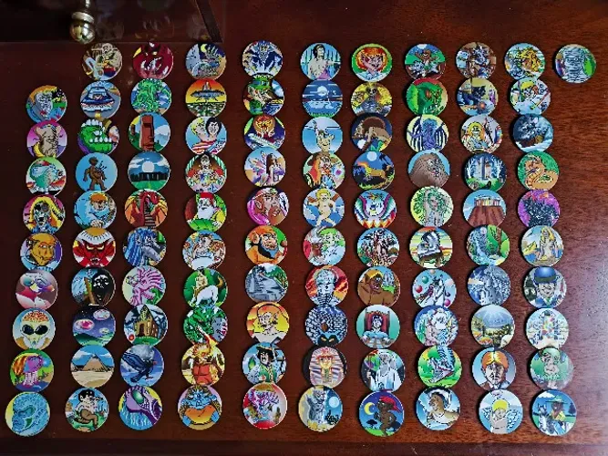Caps Buzzy Tazos Anos 90 coleção completa com 100