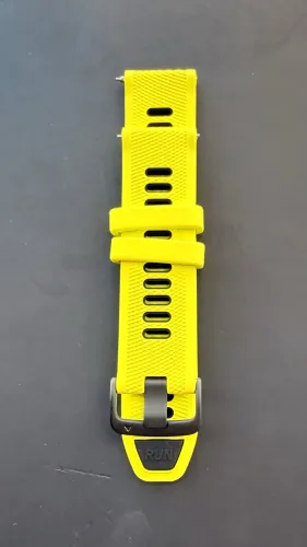 Pulseira 22mm Verde Limão com Preto P/ Garmin Forerunner 255 265 570 Vivoactive 4 Venu 2 3