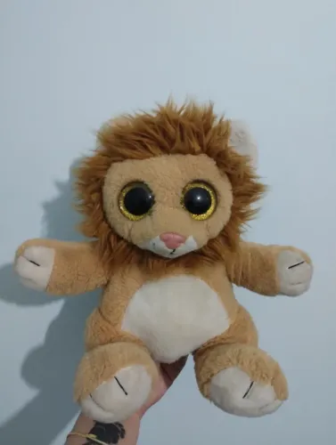 Leão Pelúcia estilo Ty olhos brilhantes