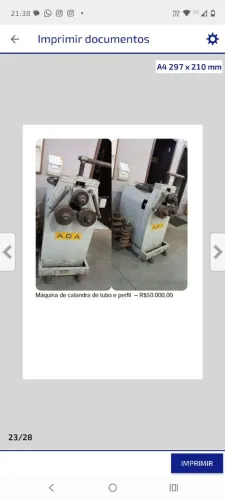 Máquina de calandra de tubo e perfil