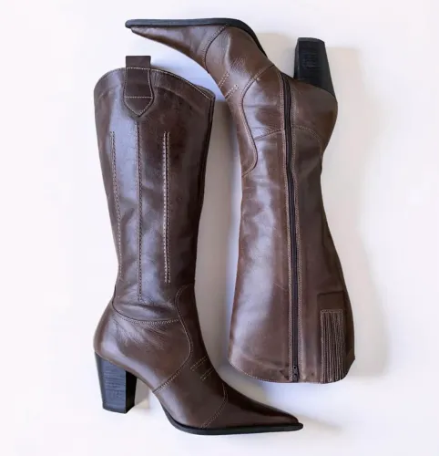 bota feminina marca rafaela de couro legítimo tamanho 39