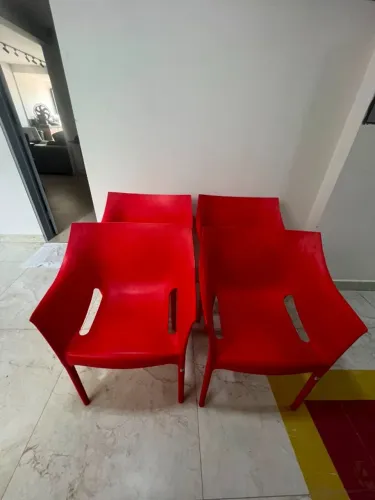 4 Cadeiras Rivatti Modelo Tais Vermelha