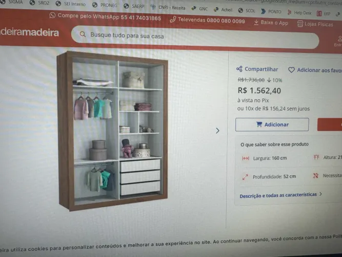 Guarda-roupa branco