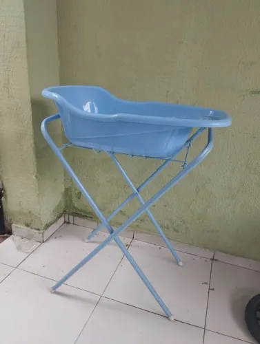 Banheira + suporte universal azul 