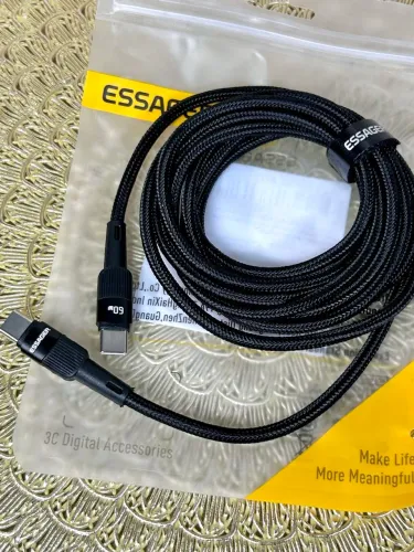 Cabo Essager 60W 2m USB-C para USB-C
