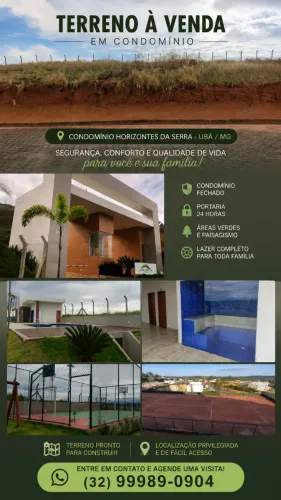 Terreno à venda Condomínio - Ubá/MG - Aceito carro na troca