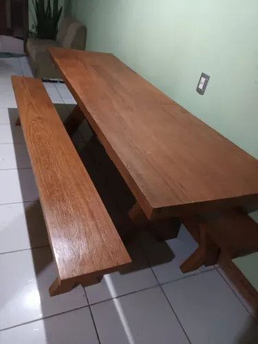 Mesa madeira de lei 2,50x0,80m