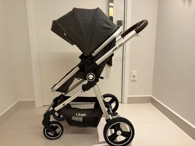 Carrinho Litet Jazz Preto + Bebê Conforto