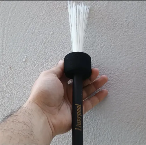 Baqueta Blush Vassourinha Liverpool Para Cajon Bateria