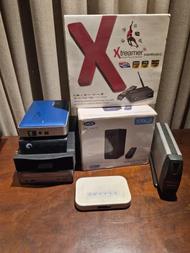 Lote de média player e case para hds
