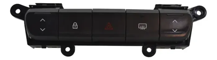 Régua Botão Pisca Alerta Trava Vidro Elétrico Kwid Original Preto