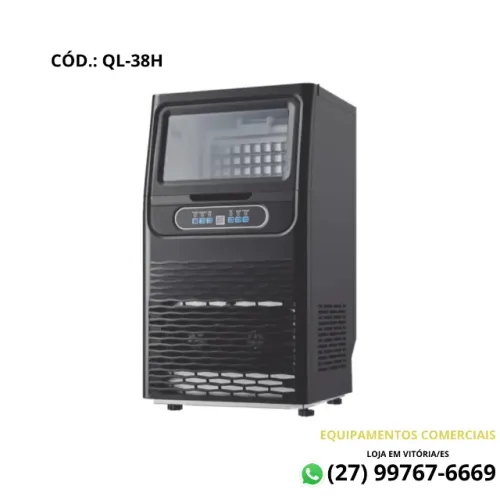Máquina de Gelo Portátil Automática 38 kg Preta 220 V - Frilux