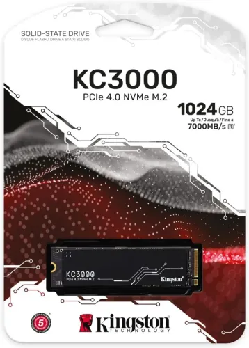 SSD NVME PC Gamer e PS5 Kingston Kc3000 Gen4, 1024GB, M.2 2280