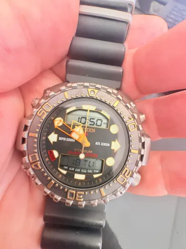 Citizen aqualand 3020 Titanium excelente estado todo ON