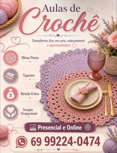 Aulas de crochê 