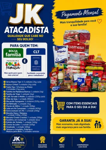Rancho pra CLT e bolsa família 2x no crediário.