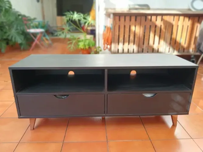 Rack Tok&Stok Lin 1,20m - Design Vintage Moderno | 2 Gavetas