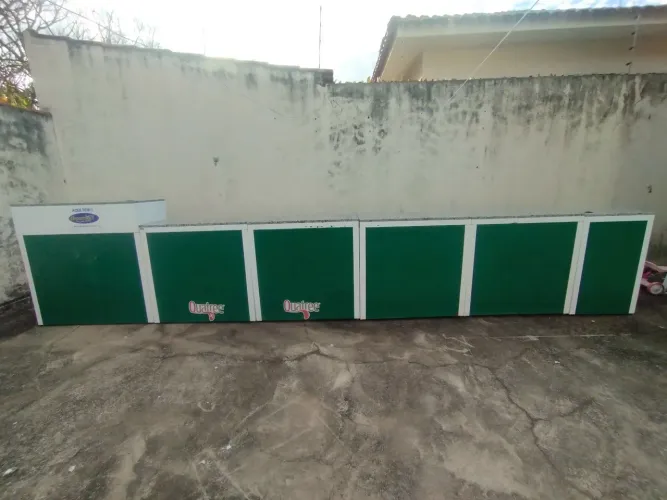 Balcão Comercial Safol em Aço + Granito - 5,73 metros - Completo