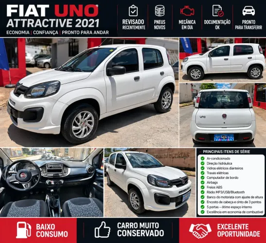 Fiat Uno Attractive 1.0 EVO Fire Flex 8V 5P 2021