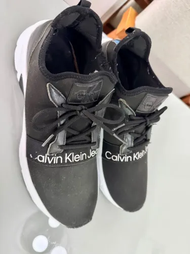 Tênis Calvin Klein Jeans Baixo New Runner Neoprene Preto TAM 42