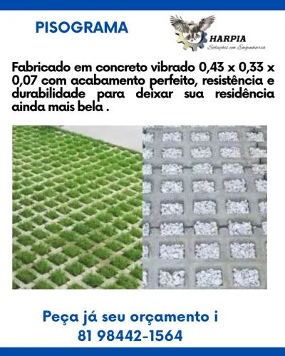 Pisograma em concreto vibrado