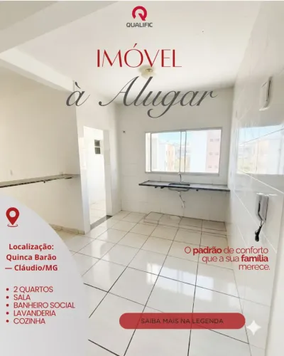 Apartamento para alugar em Cláudio/Mg