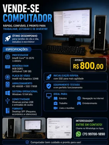 Computador a venda 