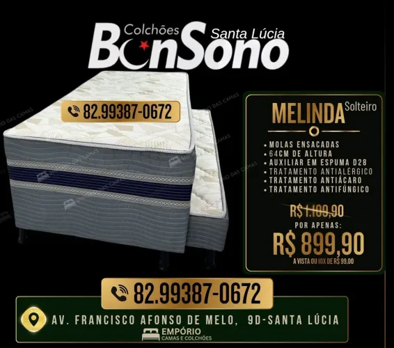 Bicama Melinda molas pocket ensacadas com cama auxiliar