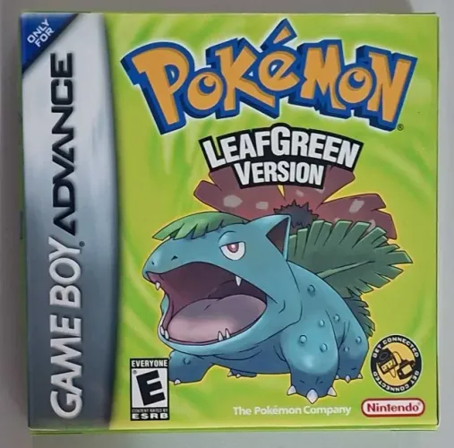Pokémon LeafGreen Repro com Caixa + jogos extras (Pokémon Emerald e Mega Man))