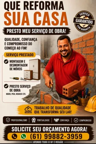Montador de moveis e serviços de obra