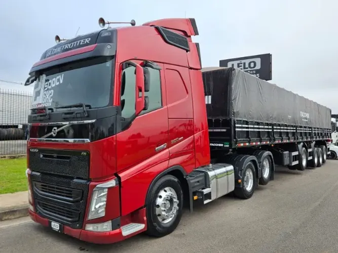 Volvo FH 500 6x2 Globetrotter Ano 21 Euro 5+4 Eixo Facchini 14.5m c/pneus roda alumínio