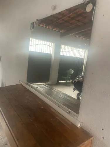 Cadeira Bancada e espelho para barbearia
