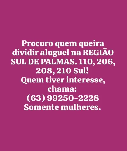 Procuro aluguel pra dividir.