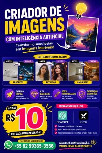 Criador de Imagens com Inteligência Artificial | Fotos Personalizadas por R$10