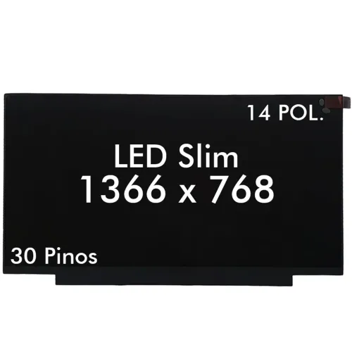 Tela led slim 14 polegadas 30 pinos