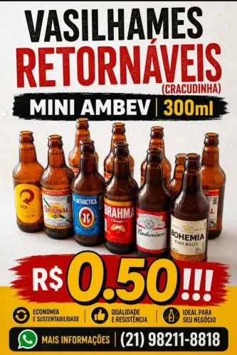 Cascos de cracudinha Ambev 300ml
