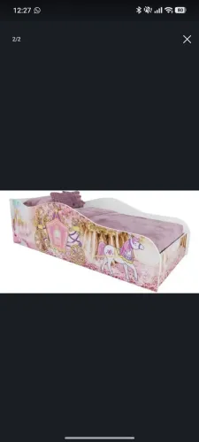 Cama Carruagem menina com colchão.