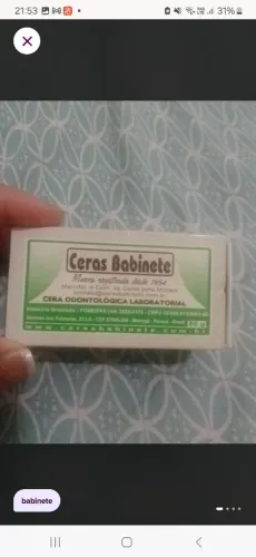 Cera odontológica para escultura