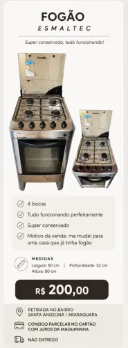 Fogão 4 bocas
