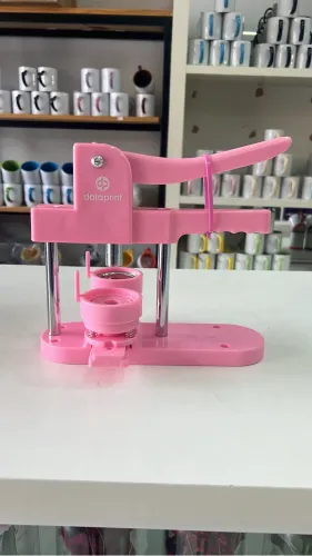 Máquina de bottons print Botton rosa 